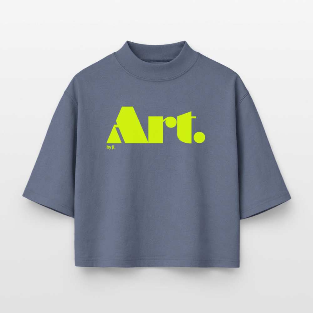 Boxy Frauen Recyceltes 1/2 Sleeved T-Shirt by Stanley/Stella - Blaugrau