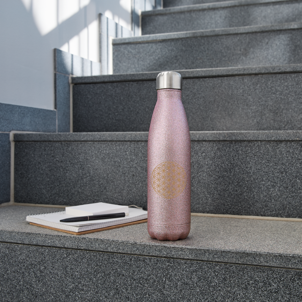 Glitzer Isolierflasche 500 ml - Pink Glitzer