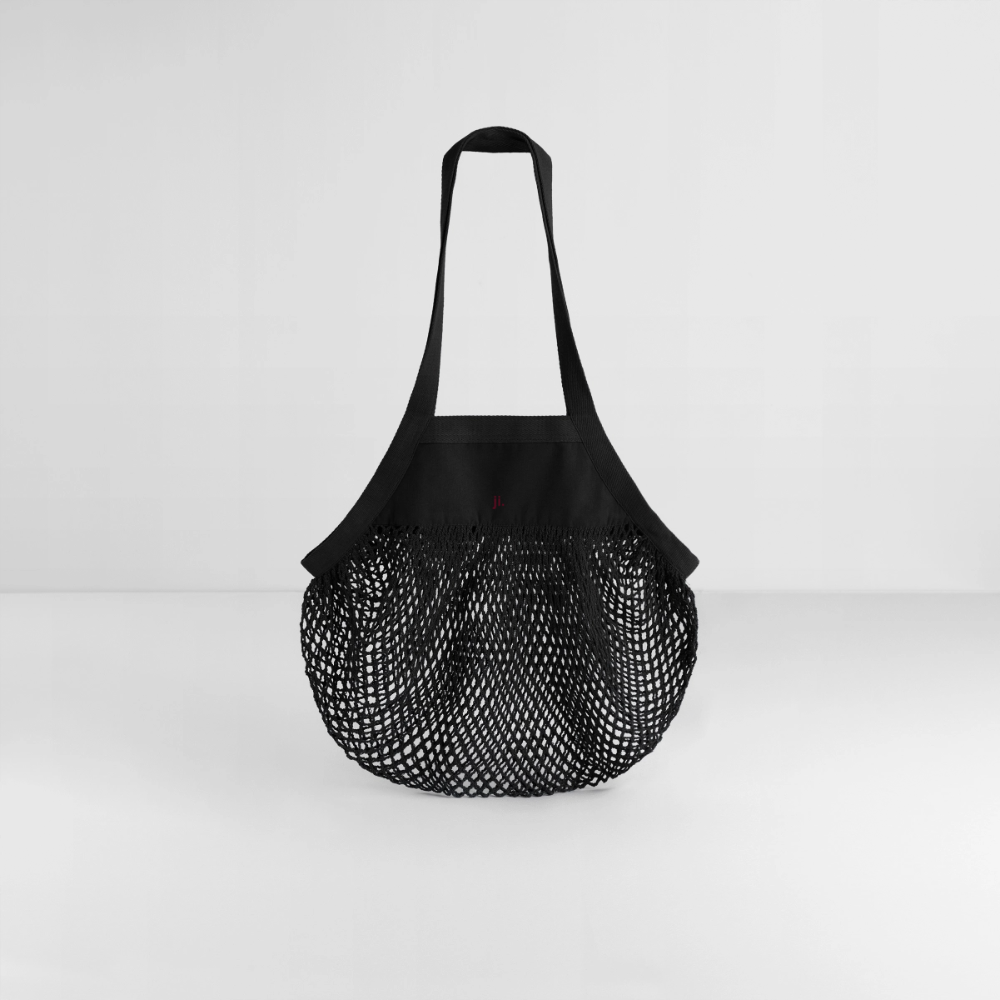 Organic Mesh-Einkaufstasche - Schwarz
