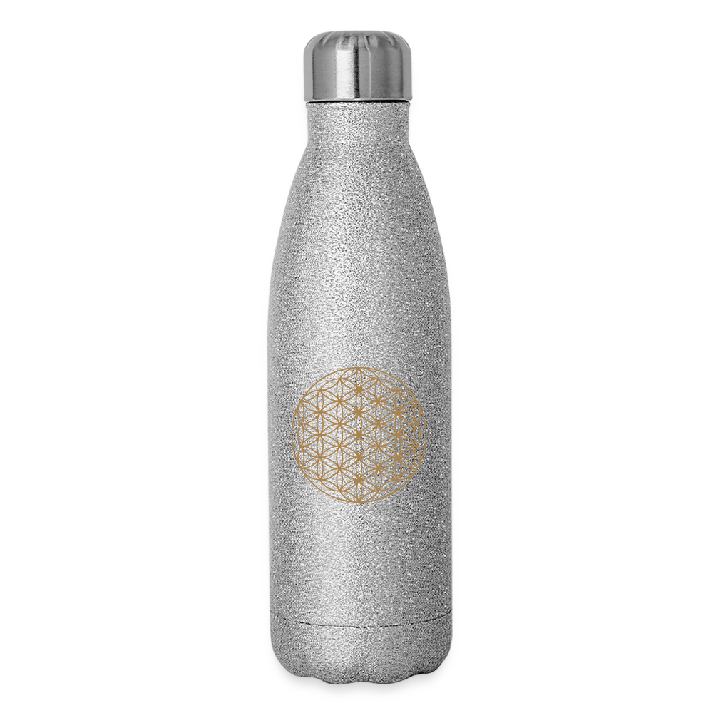 Glitzer Isolierflasche 500 ml - Silber Glitzer