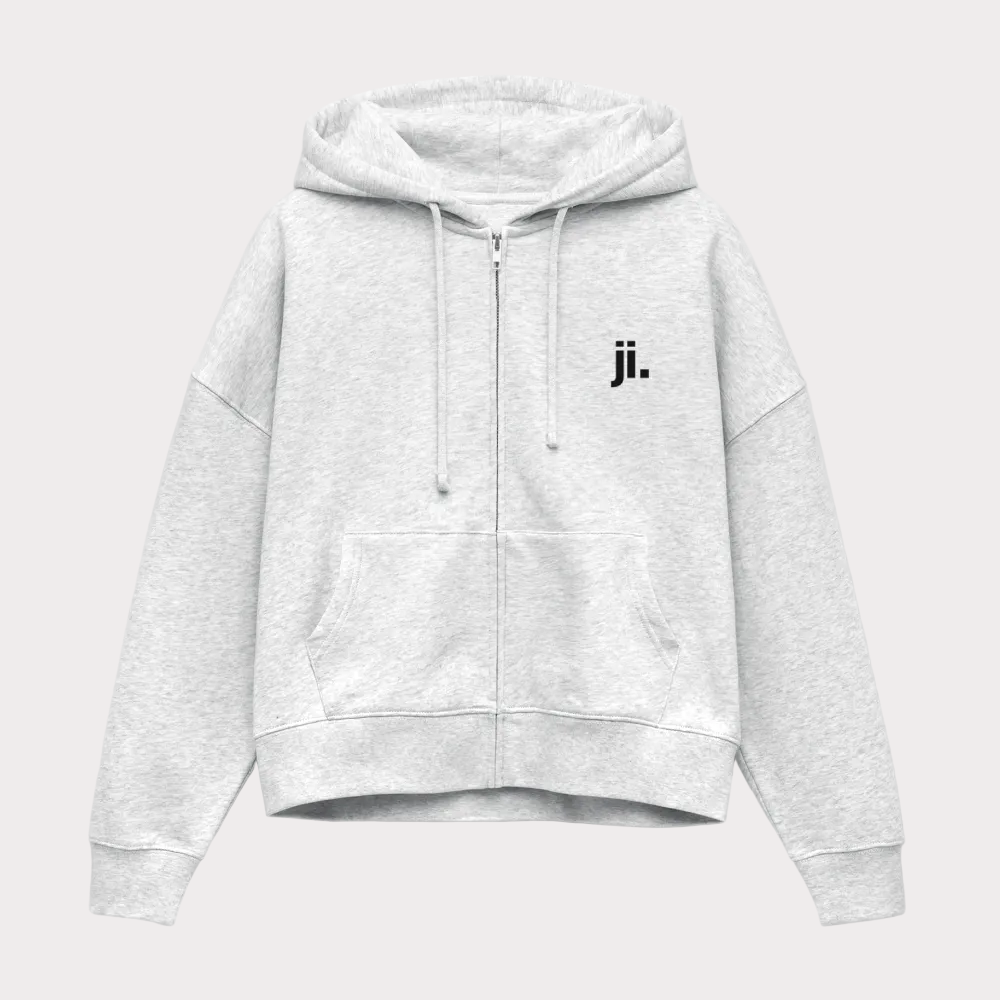 Stanley/Stella Boxy Frauen Bio Zip Hoodie Ida - Weiß meliert