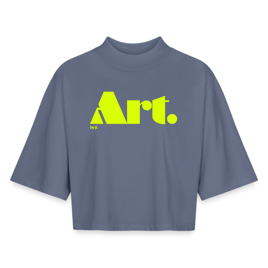 Boxy Frauen Recyceltes 1/2 Sleeved T-Shirt by Stanley/Stella - Blaugrau
