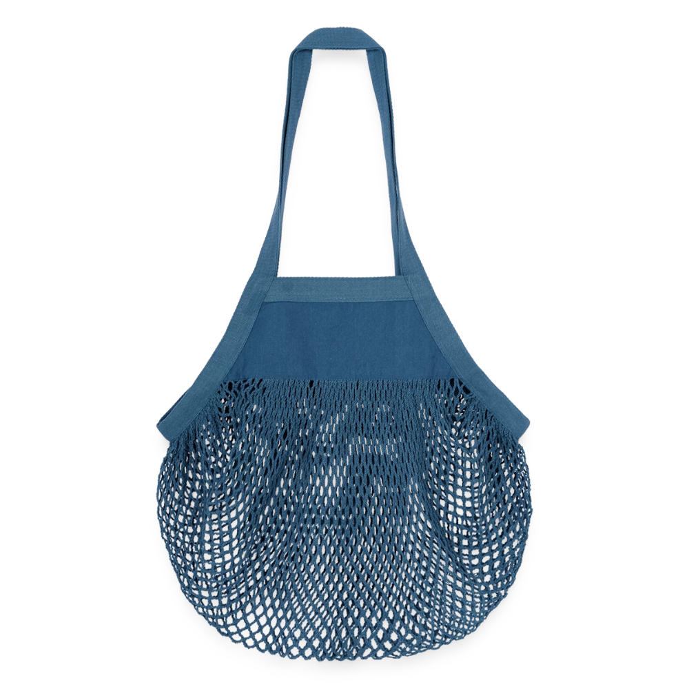 Organic Mesh-Einkaufstasche - Jeansblau
