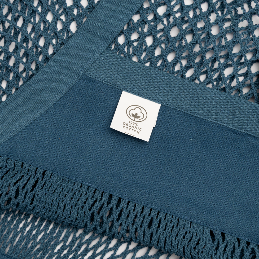 Organic Mesh-Einkaufstasche - Jeansblau