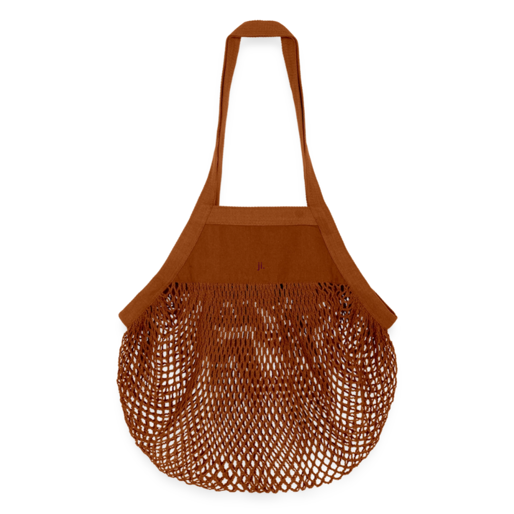 Organic Mesh-Einkaufstasche - texas orange