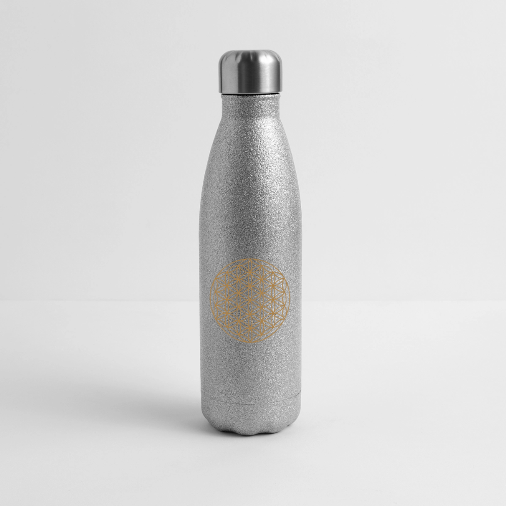 Glitzer Isolierflasche 500 ml - Silber Glitzer
