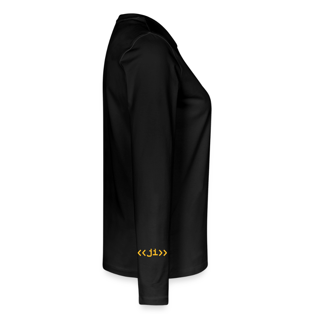 Frauen Premium Langarmshirt - Schwarz