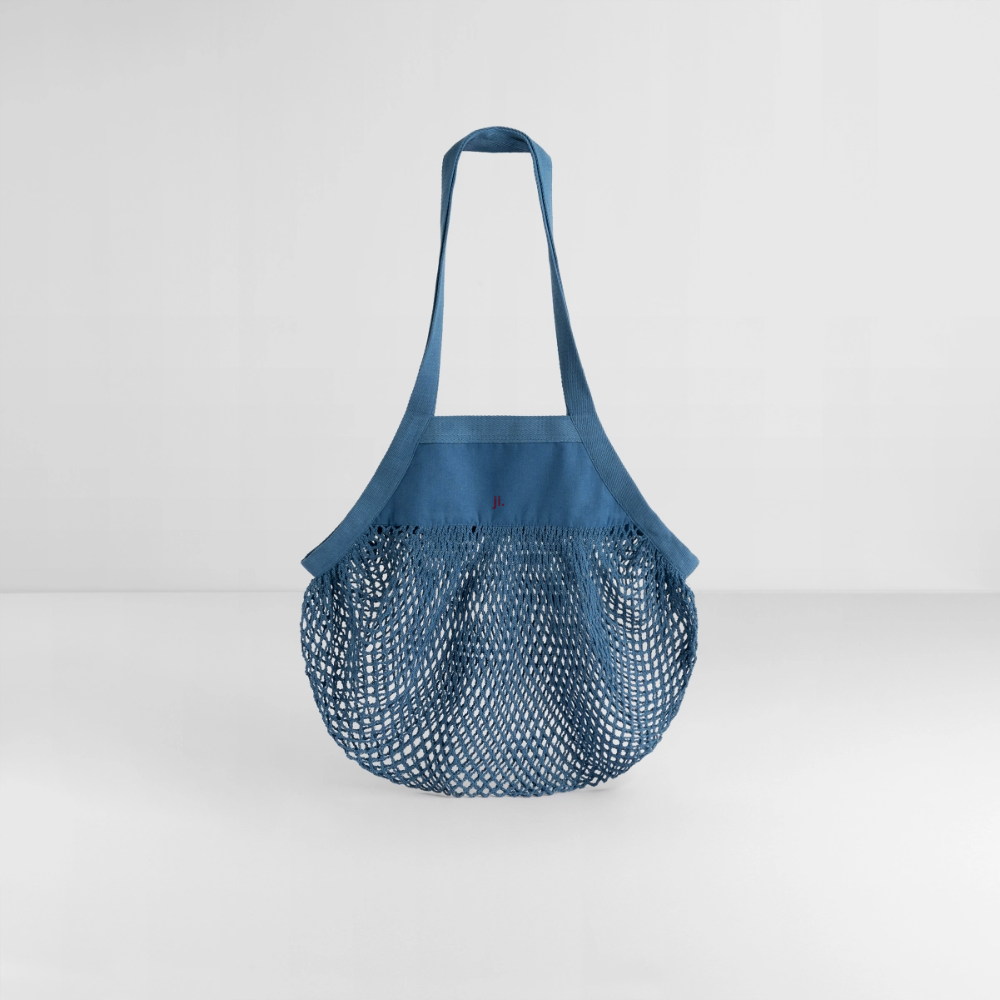 Organic Mesh-Einkaufstasche - Jeansblau