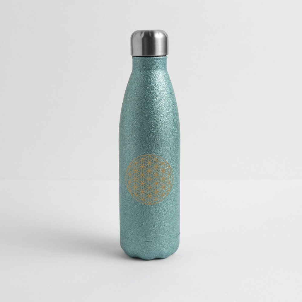 Glitzer Isolierflasche 500 ml - Blau Glitzer