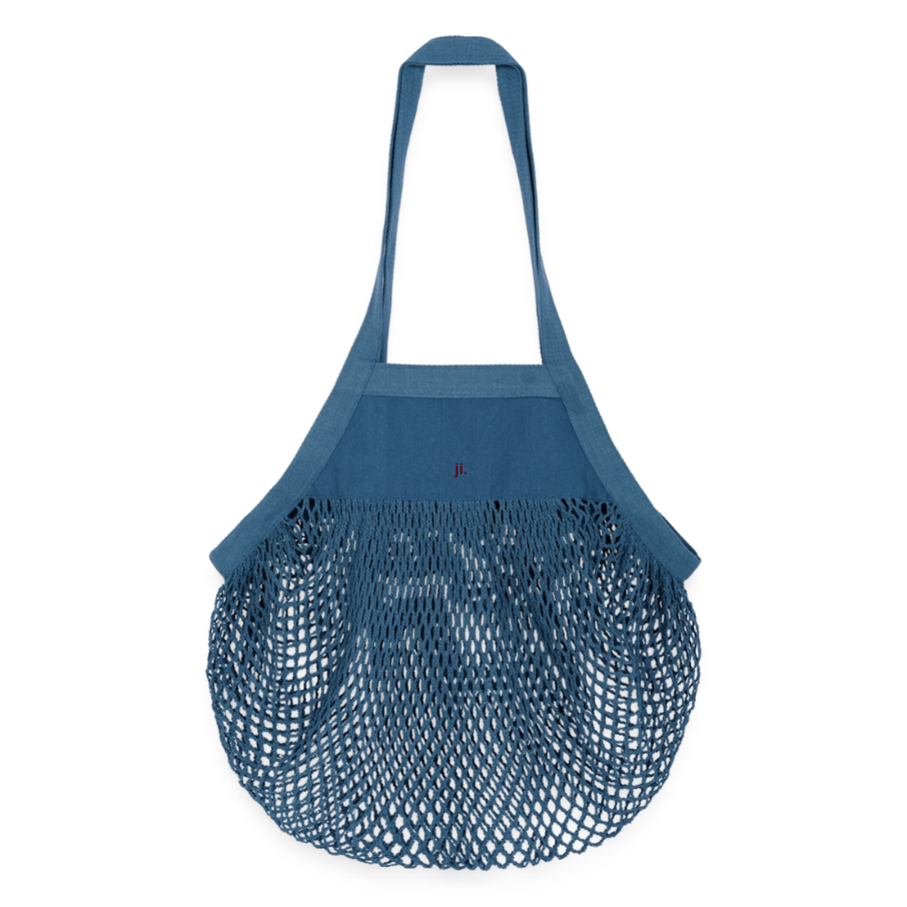 Organic Mesh-Einkaufstasche - Jeansblau