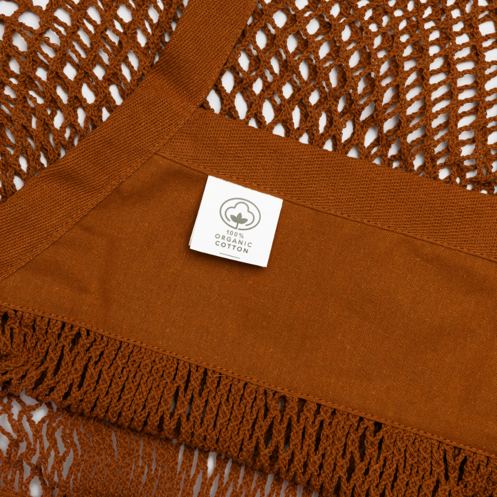 Organic Mesh-Einkaufstasche - texas orange