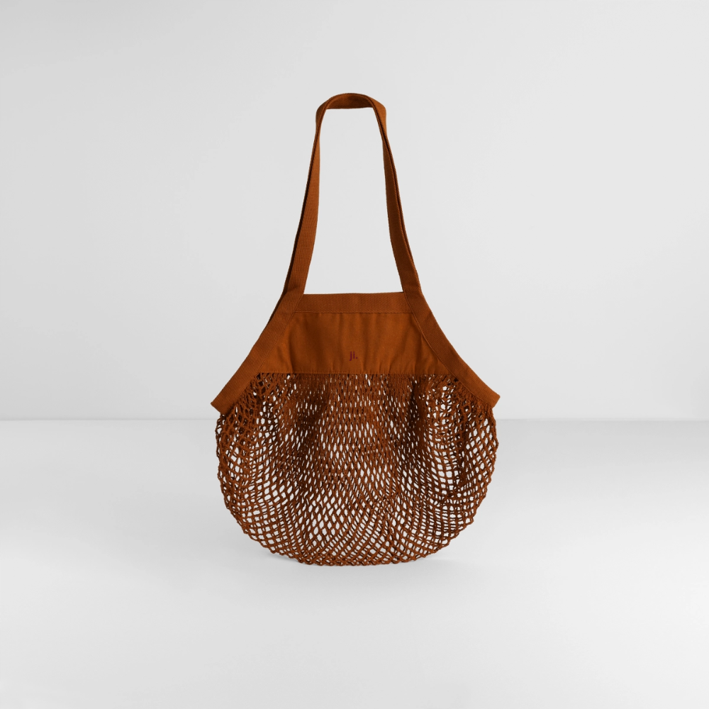 Organic Mesh-Einkaufstasche - texas orange